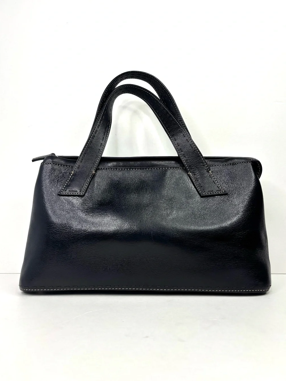 FOSSIL Classic Black Pebbled Leather‎ Top-Handle Sedona Satchel ZB9095